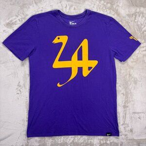Nike Men's Kobe Bryant Mamba Mentality T Shirt Dri-Fit LA 24 Snake Purple - L
